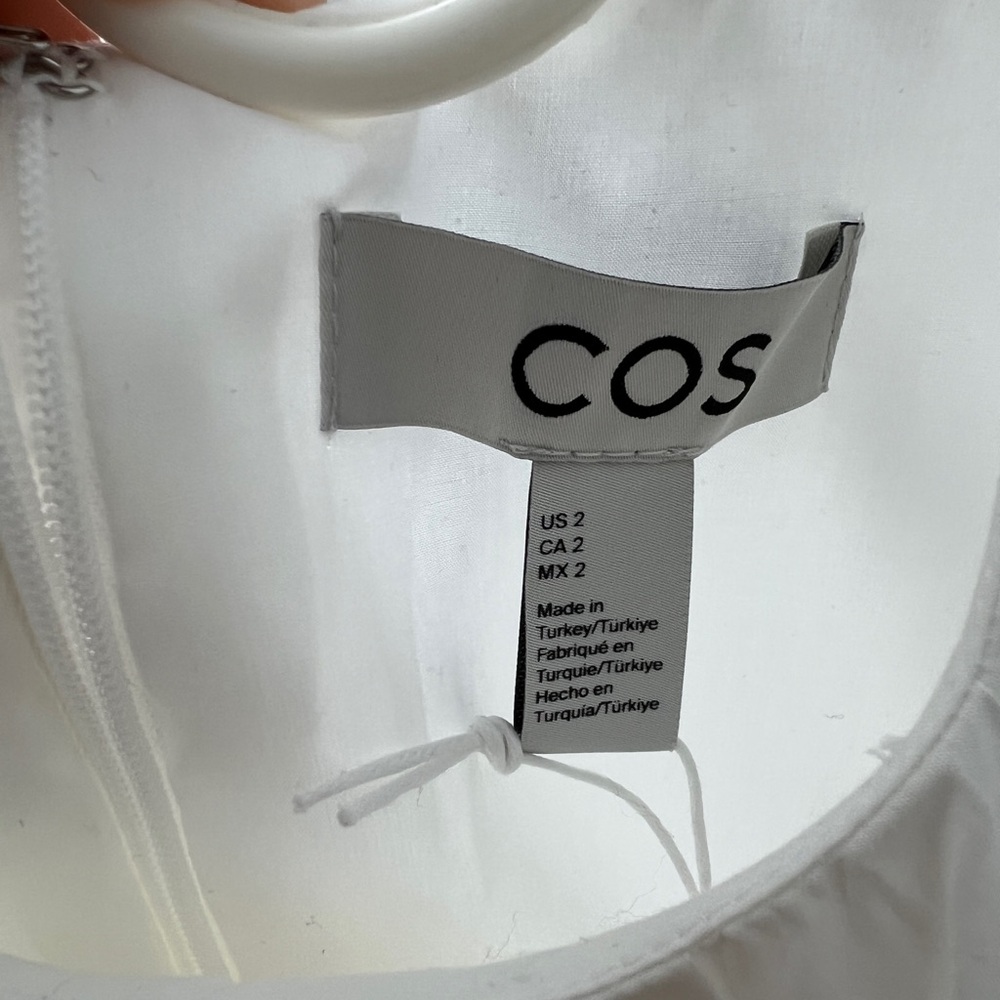 NWT COS White Draped Women's Blouse - Picture 3 of 4
